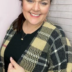 Honeyme "Making Moves" Plaid Open Cardigan Clothing 7 Honeyme