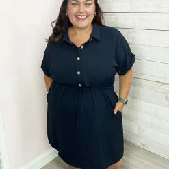 Ps Kate "High Standards" Navy Short Sleeve Dress