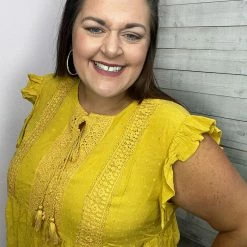 Haptics "Gold Coast" Crochet Lace Babydoll Top Clothing 8 Haptics