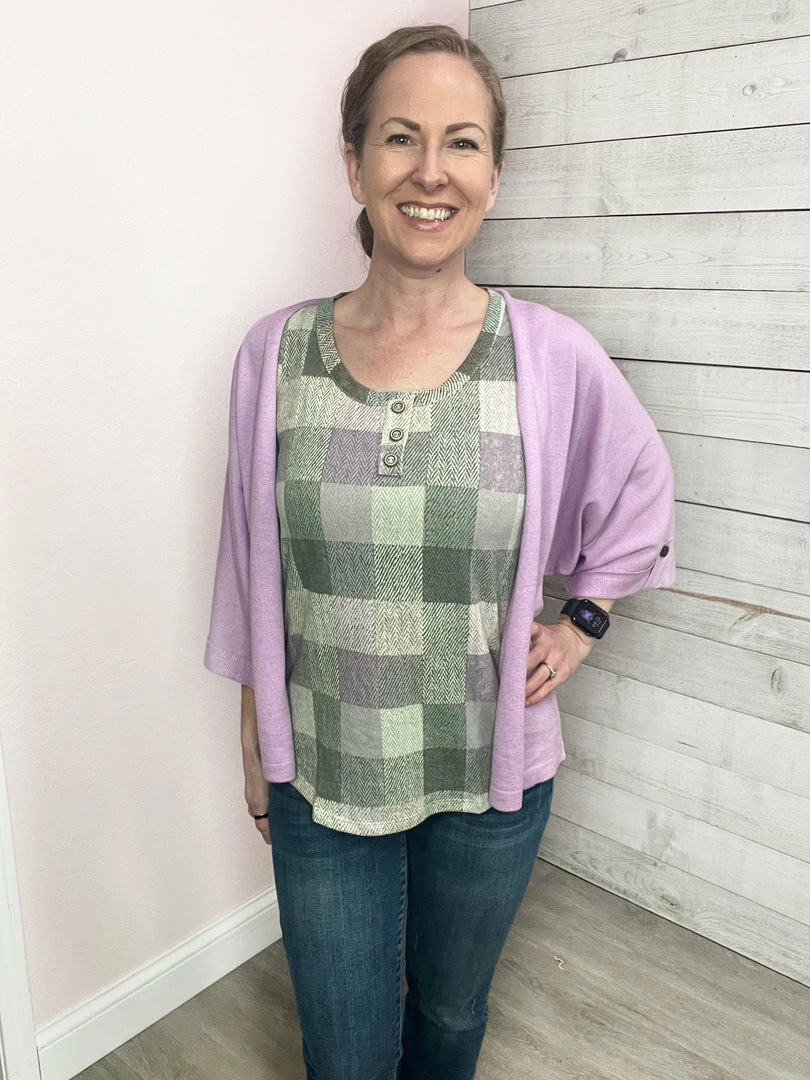 Staccato "Can't Say No" Kimono Sweater Cardigan- Purple *FINAL SALE* Clothing 1 Staccato "Can't Say No" Kimono Sweater Cardigan- Purple *FINAL SALE* Clothing