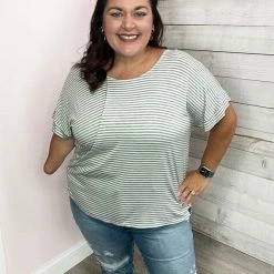 Ps Kate "Boat Life" Stripe Top W/Back Bar Clothing