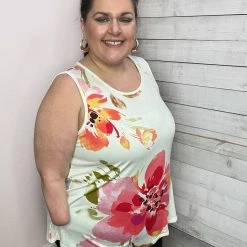 Eluna "Inner Hope" Floral Tank Top- Ivory *FINAL SALE* 8 Eluna