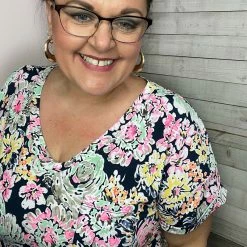 Sew In Love "May Flowers" Floral V Neck Top Clothing 8 Sew In Love