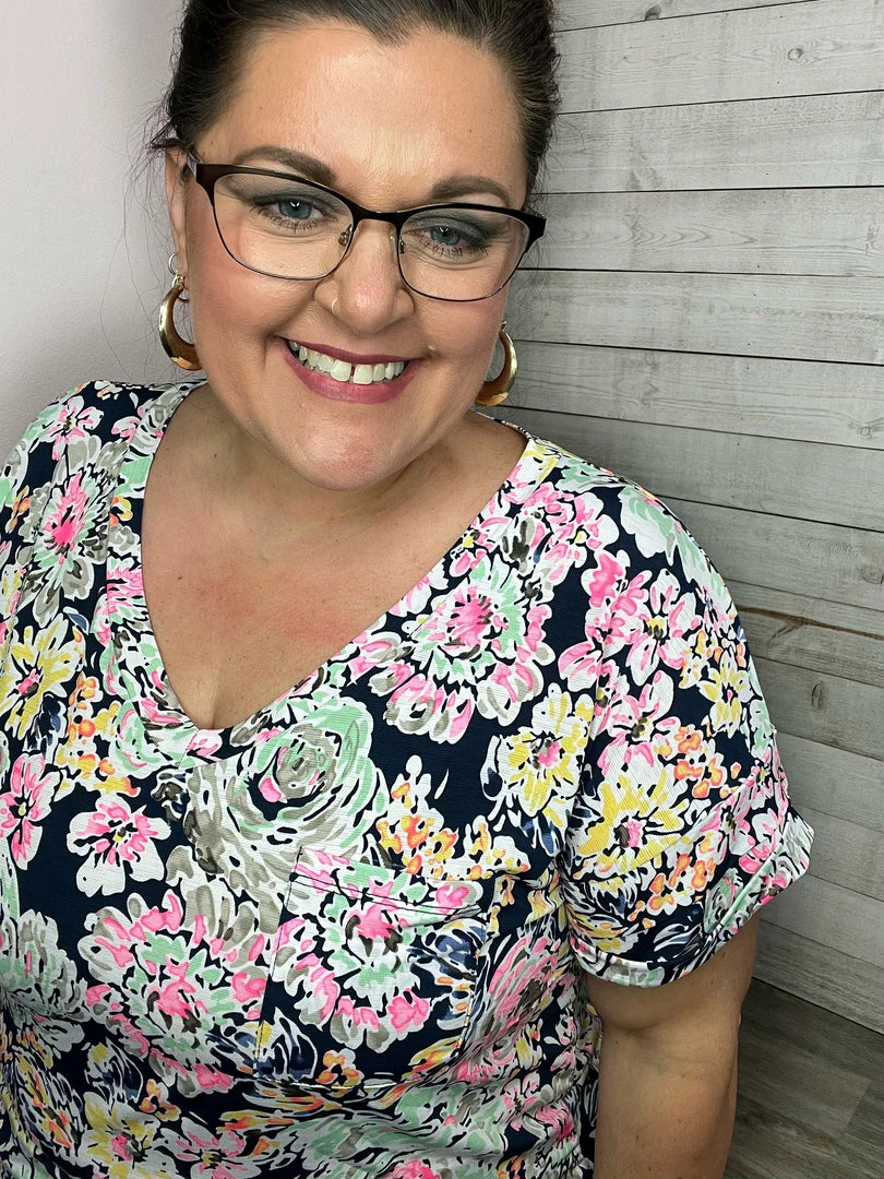 Sew In Love "May Flowers" Floral V Neck Top Clothing 4 Sew In Love "May Flowers" Floral V Neck Top Clothing