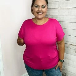 White Birch Clothing "Set You Free" Laser Cut Top- Pink