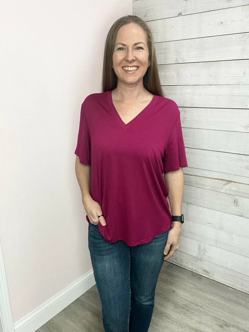 Sew In Love Clothing "Classic Comfort" V Neck Short Sleeve Top 3 Sew In Love Clothing "Classic Comfort" V Neck Short Sleeve Top