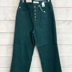 Judy Blue Wide Leg Crop- 88104 Teal Clothing