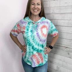 143 "Believe The Hype" Tie-Dye Hooded Top