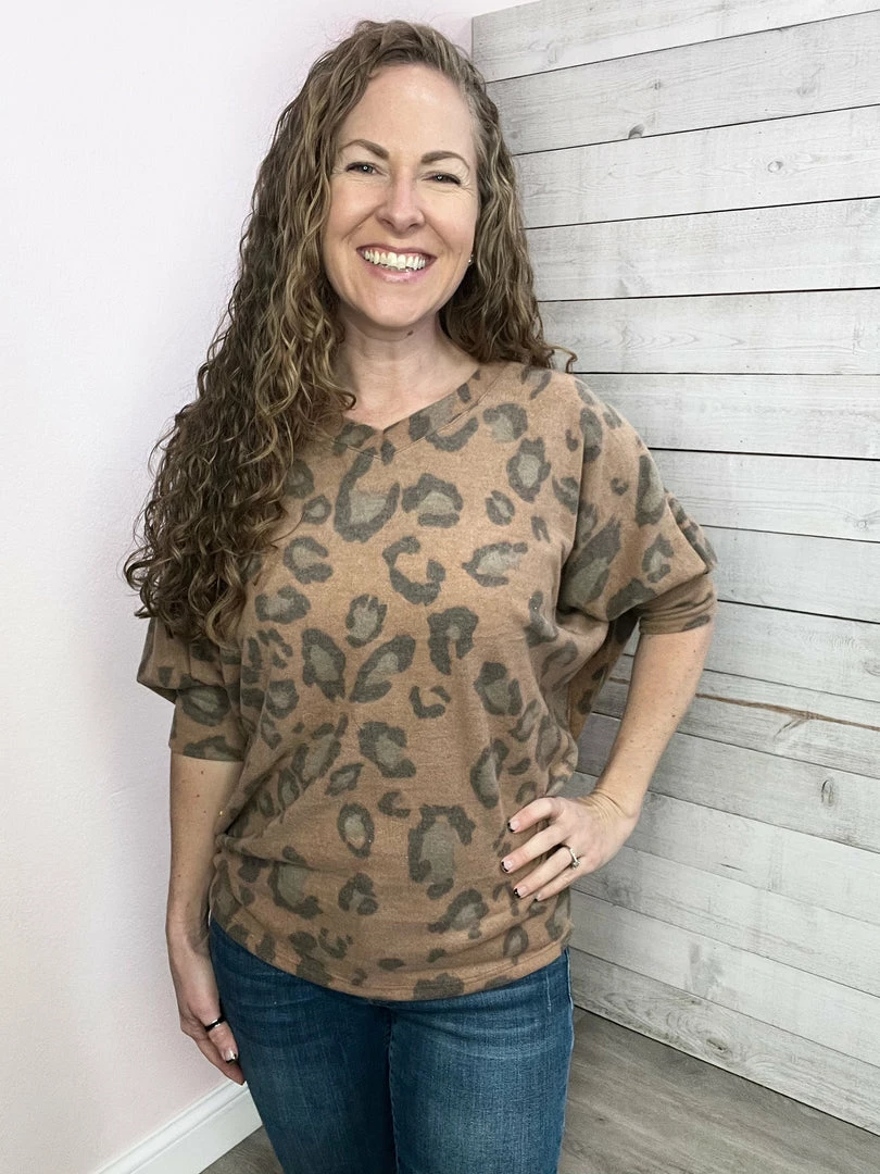 Crepas Clothing "Comfy And Wild" Animal Print Top *FINAL SALE* 1 Crepas Clothing "Comfy And Wild" Animal Print Top *FINAL SALE*