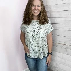 Mittoshop "Let It Go" Terrazzo Print Top