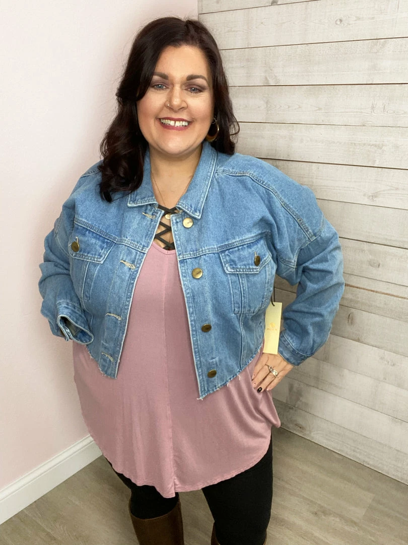 Mono B "Essential" Cropped Denim Jacket Clothing 2 Mono B "Essential" Cropped Denim Jacket Clothing