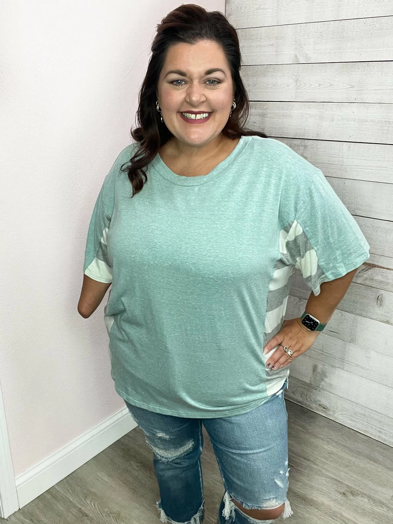 Adora "Just Relax" Short Sleeve Relaxed Top 1 Adora "Just Relax" Short Sleeve Relaxed Top