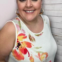 Eluna "Inner Hope" Floral Tank Top- Ivory *FINAL SALE* 9 Eluna