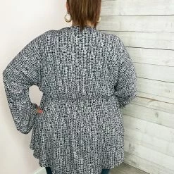 White Birch "Show Me Around" Purple Dot Long Sleeve Top Clothing 6 White Birch