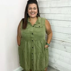 Umgee "Beach Trip" Sleeveless Collared Dress