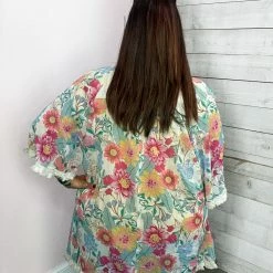 Umgee Clothing "Island Vacay" Floral Kimono With Fringe