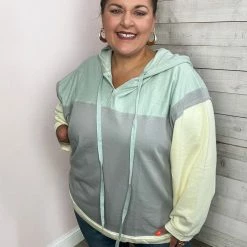 Cotton Bleu Clothing "All The Fun" Colorblock Hooded Top