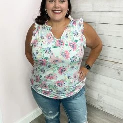 Lime N Chili "Summer Garden" Floral Print Top Clothing