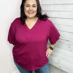 Sew In Love Clothing "Classic Comfort" V Neck Short Sleeve Top 19 Sew In Love Clothing