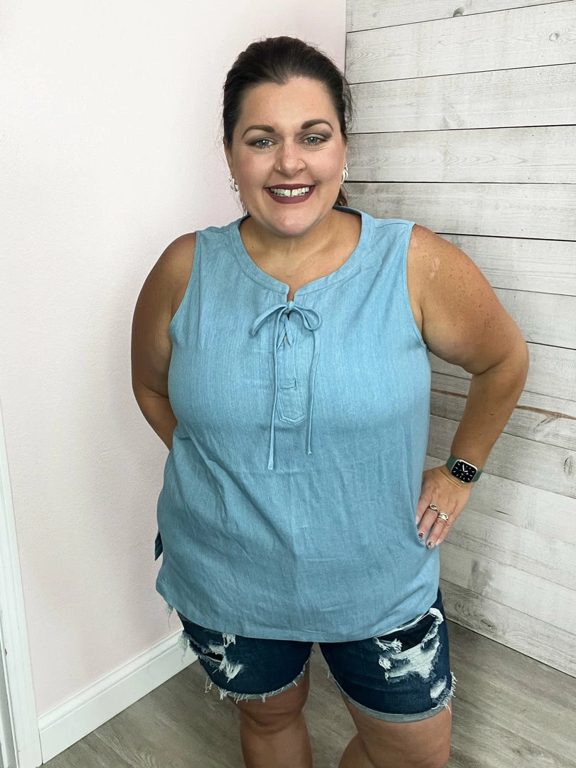 Cotton Bleu Clothing "Far And Away" Denim Tank Top 1 Cotton Bleu Clothing "Far And Away" Denim Tank Top