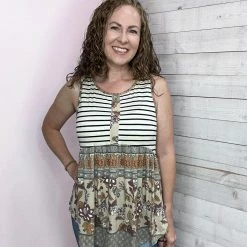 Lovely Melody "Free Yourself" Boho Babydoll Tank