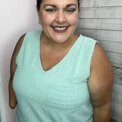 Cotton Bleu "Trend Alert" Sage Sleeveless Top 6 Cotton Bleu