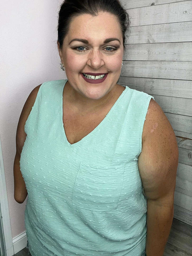 Cotton Bleu "Trend Alert" Sage Sleeveless Top 3 Cotton Bleu "Trend Alert" Sage Sleeveless Top