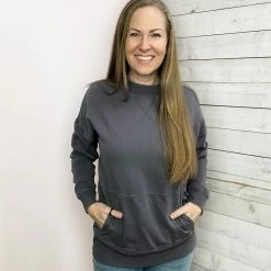 Mono B Clothing "For You" Mineral Washed Fleece Pullover