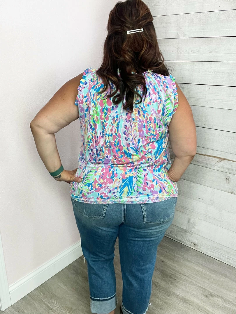 Lime N Chili Clothing "Darling Diva" Mock Neck Ruffle Top 3 Lime N Chili Clothing "Darling Diva" Mock Neck Ruffle Top