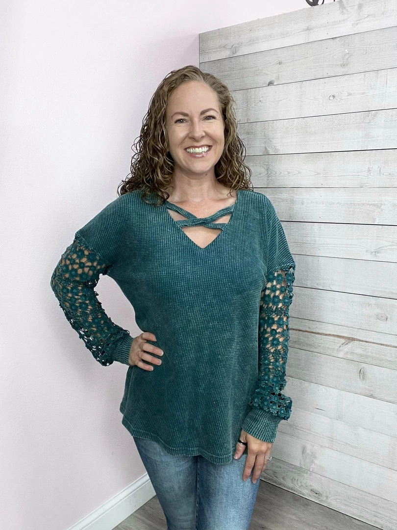 White Birch "Sweetest Dream" Lace Long Sleeve Top 2 White Birch "Sweetest Dream" Lace Long Sleeve Top