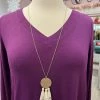 What's Hot "Julia" Circle With Tassels Necklace And Earrings
