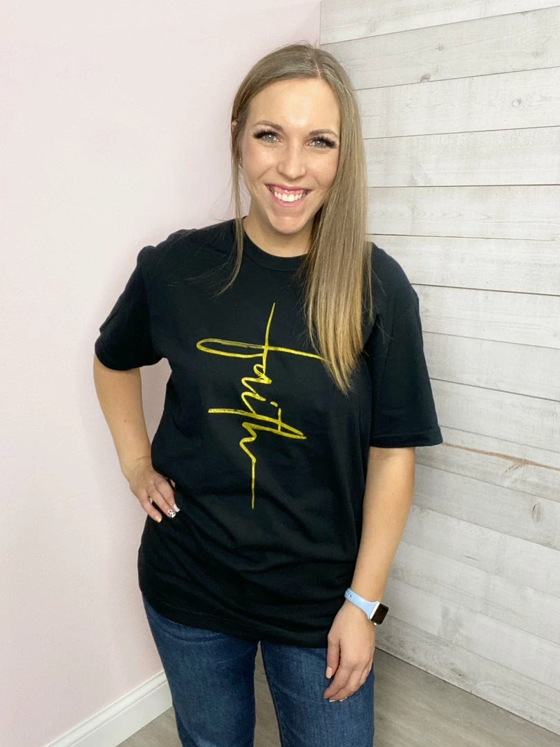 Fox And Owl "Faith" Black Graphic Tee *FINAL SALE* 1 Fox And Owl "Faith" Black Graphic Tee *FINAL SALE*