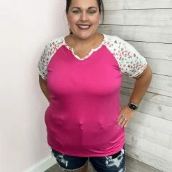 Celeste "Lead The Way" Short Sleeve Top- Floral Clothing