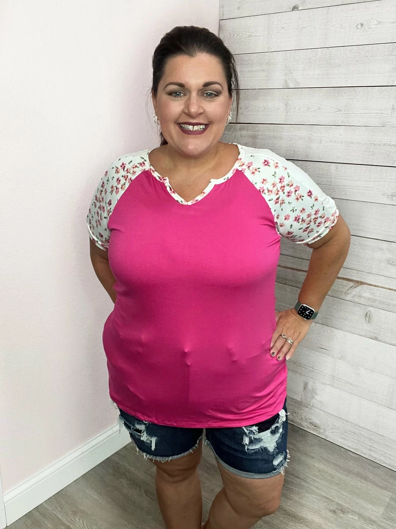 Celeste "Lead The Way" Short Sleeve Top- Floral Clothing 1 Celeste "Lead The Way" Short Sleeve Top- Floral Clothing