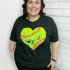 Texas True Heart Softball Graphic Tee