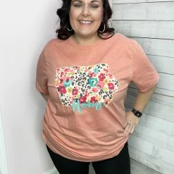 Real McCoy Clothing Floral Cheetah State Graphic Tee