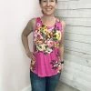 Staccato "Don't Hold Back" Floral Tank Top- Pink Clothing