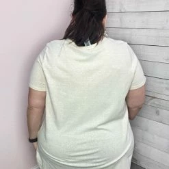 Honeyme "Weekend Away" V Neck Short Sleeve Top- Oatmeal