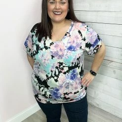 Sew In Love Clothing "Never Miss Out" V Neck Top- Floral Print *FINAL SALE*