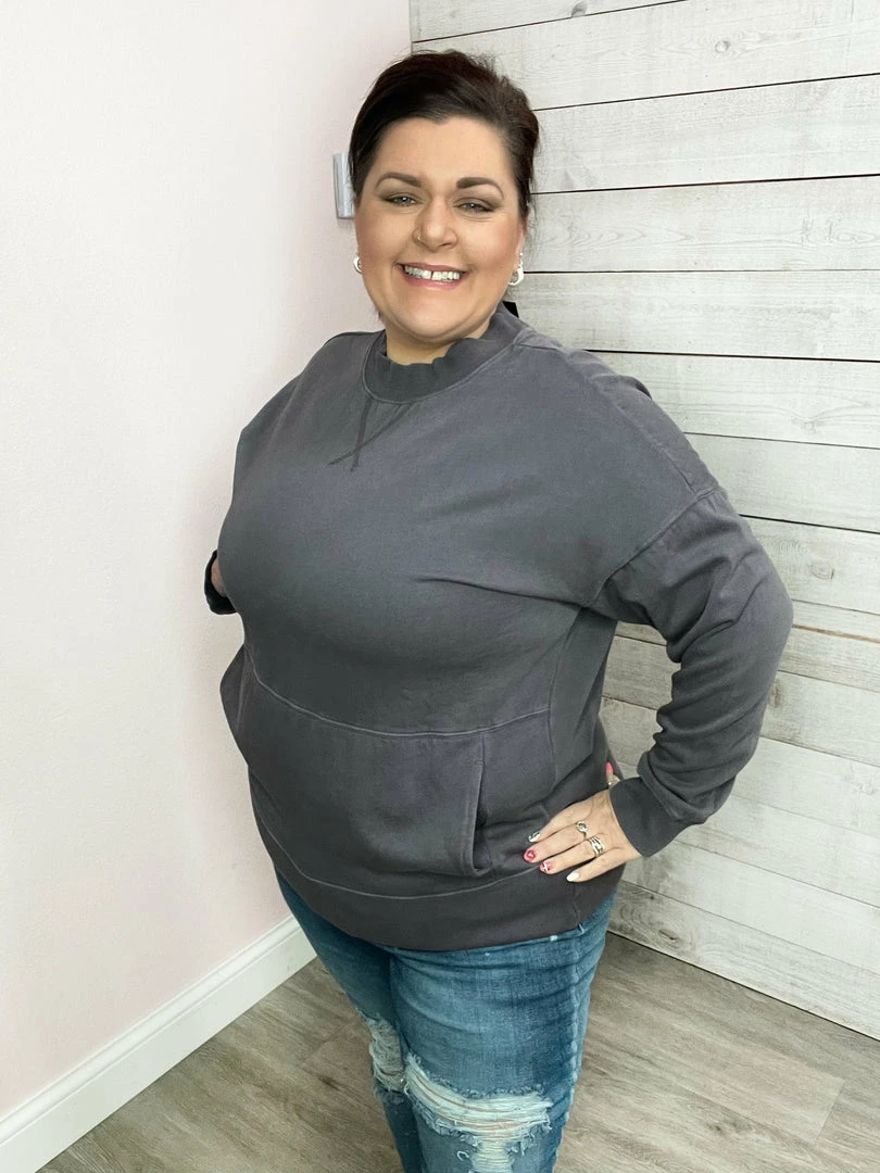 Mono B Clothing "For You" Mineral Washed Fleece Pullover 3 Mono B Clothing "For You" Mineral Washed Fleece Pullover