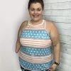 Haptics "Going My Way" Stars And Stripes Halter Tank *FINAL SALE* Clothing