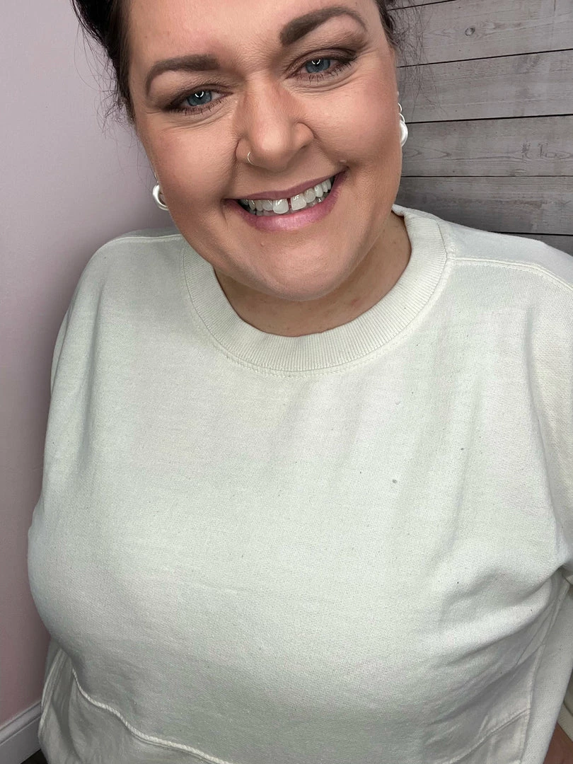 Sew In Love "Best Behavior" Crewneck Sweatshirt- Ivory **Sales Are Final** Clothing 4 Sew In Love "Best Behavior" Crewneck Sweatshirt- Ivory **Sales Are Final** Clothing