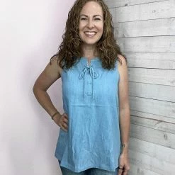 Cotton Bleu Clothing "Far And Away" Denim Tank Top 7 Cotton Bleu Clothing