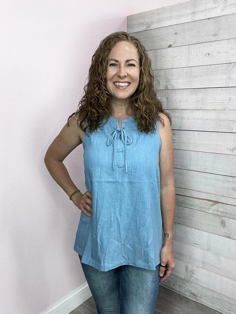 Cotton Bleu Clothing "Far And Away" Denim Tank Top 4 Cotton Bleu Clothing "Far And Away" Denim Tank Top