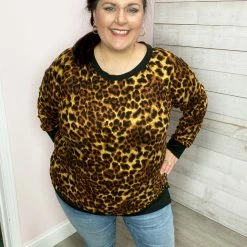 Honeyme Clothing "Cute And Charming" Leopard Long Sleeve Top *FINAL SALE*