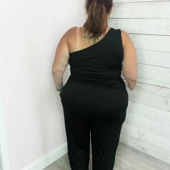 White Birch Clothing "Fresh Take" One Shoulder Jumpsuit 7 White Birch Clothing