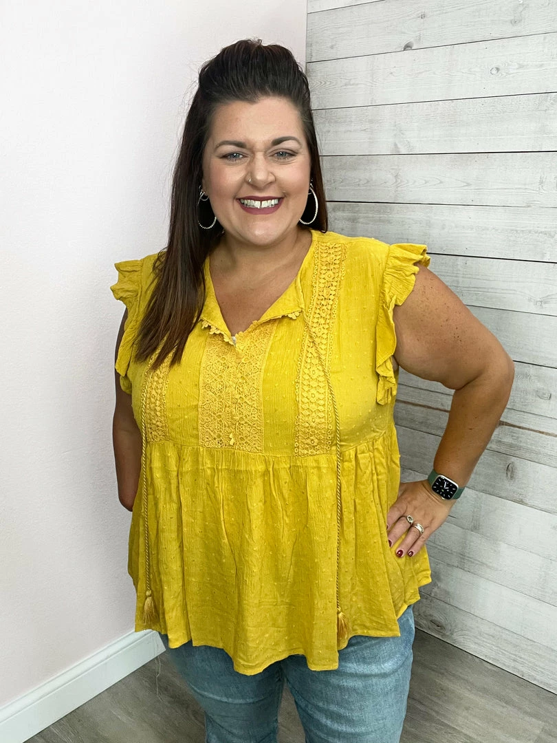 Haptics "Gold Coast" Crochet Lace Babydoll Top Clothing 1 Haptics "Gold Coast" Crochet Lace Babydoll Top Clothing