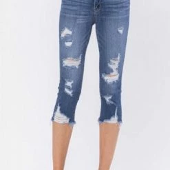 Clothing Judy Blue Raw Hem Capri- 82268