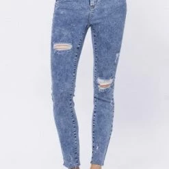 Clothing Judy Blue Hi-Rise Acid Wash Skinny- 88266
