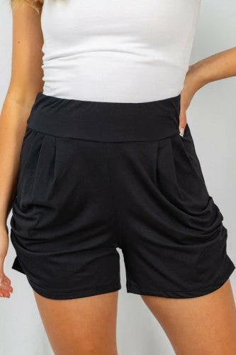 White Birch "Simple Fun" Solid Knit Shorts- Black *FINAL SALE* Clothing 1 White Birch "Simple Fun" Solid Knit Shorts- Black *FINAL SALE* Clothing